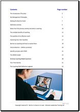 Load image into Gallery viewer, The contents of the coaching skills training workbook
