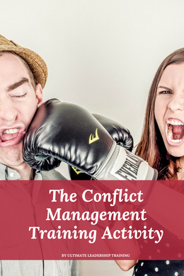 Conflict management training tool and team building activity for in person and virtual training courses and team building activities
